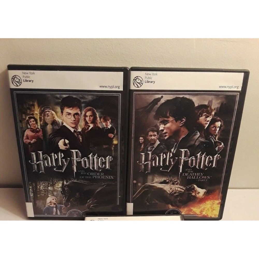 Lot of 2 2016 Harry Potter DVD Movie Sets: Deathly Hallows Pt. 2, Order